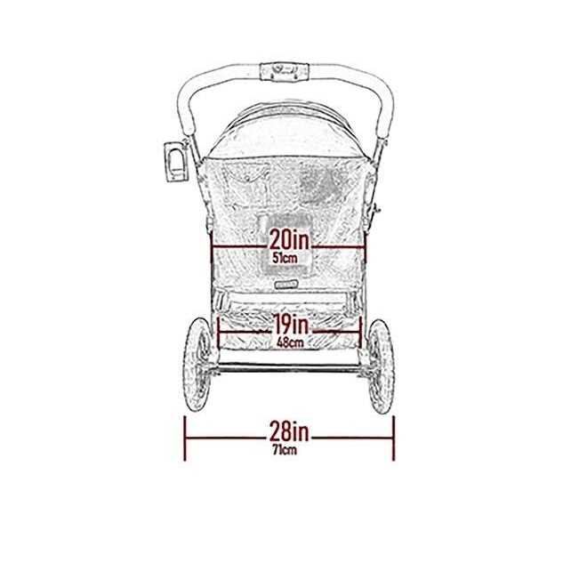 Double No-Zip Pet Stroller M603006