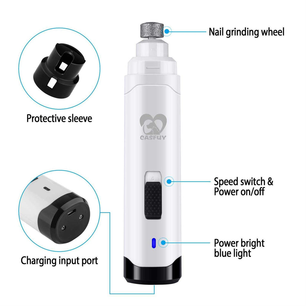Dog Nail Grinder Electric Rechargeable Pet Nail Trimmer for Small Medium Dogs G4946