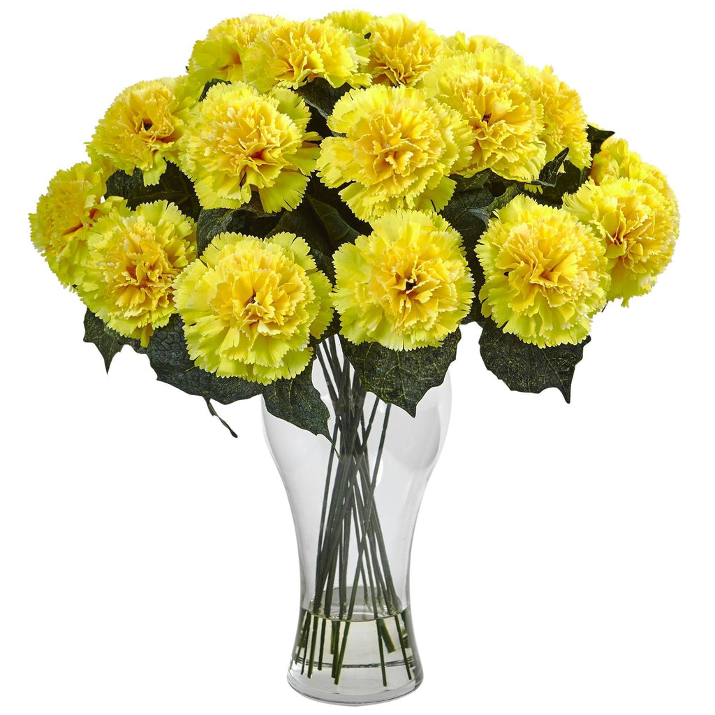 Carnation Arrangement with Vase Orange E6759