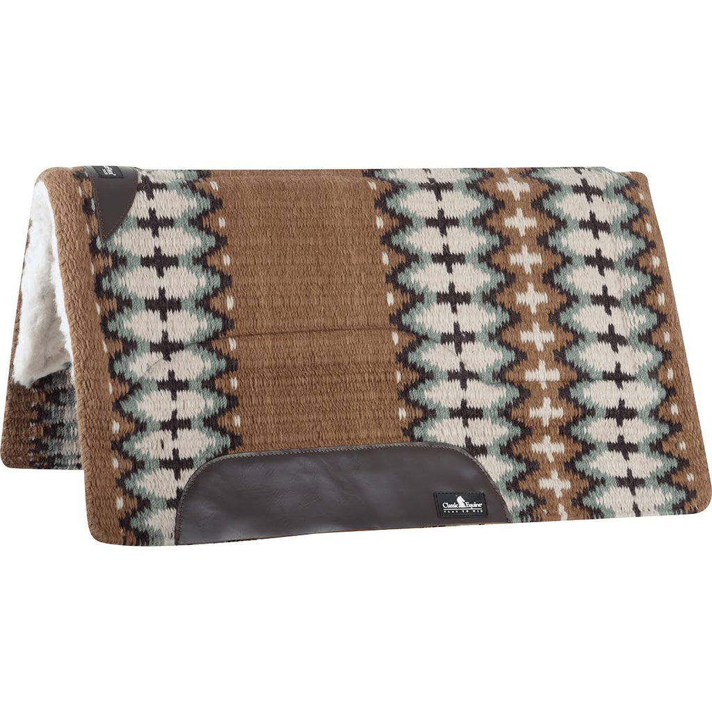 Wool Top Saddle Pad 32x34 Navy Ivory E404527