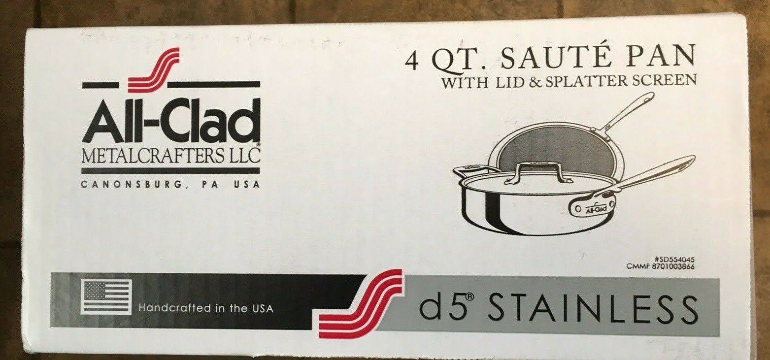 Stainless-Steel 4-Qt. Deep Saute Pan with Splatter Screen P148
