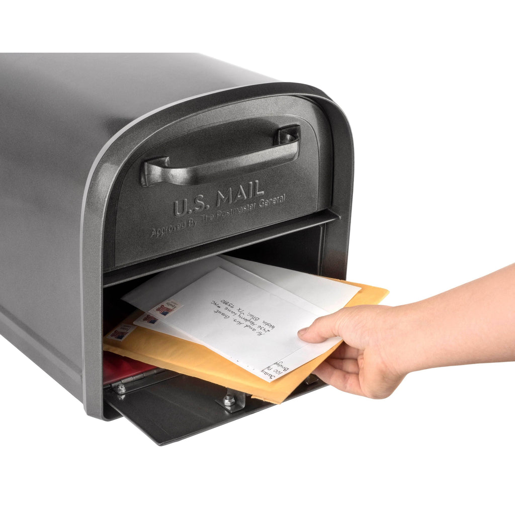 Post Mount Locking Mailbox (Black) F4084
