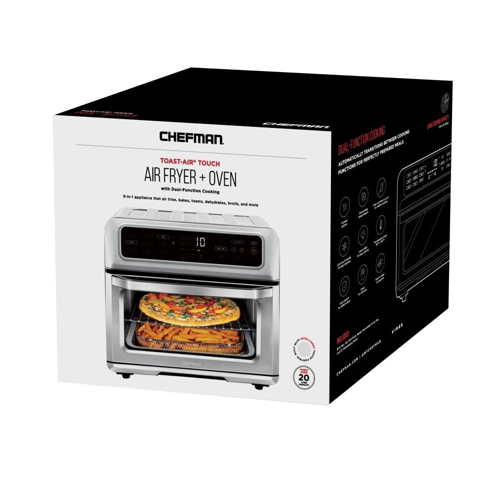 Dual-function Air Fryer + Toaster Oven, Stainless Steel, 20 Liter G918103