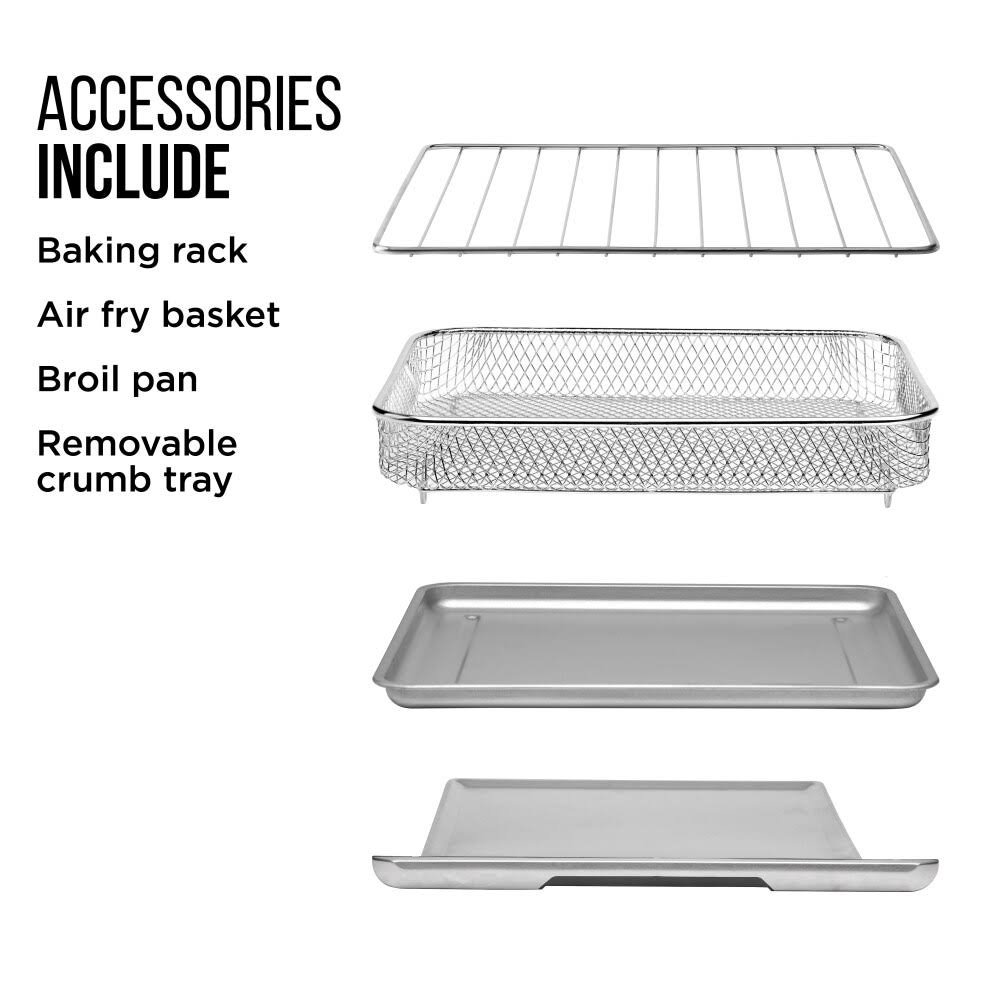 Dual-function Air Fryer + Toaster Oven, Stainless Steel, 20 Liter G918103