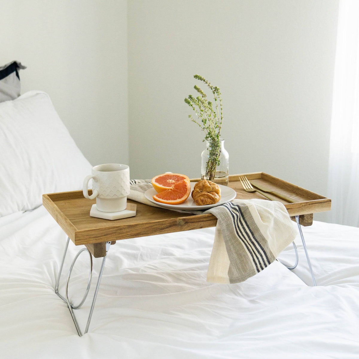 Oak Bed Tray with Folding Legs K492632