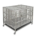 Confote Heavy Duty Stainless Steel Dog Cage Kennel Crate and Playpen for Training Large Dog Indoor Outdoor with Double Doors &amp; Locks Design - Pet Supplies online store