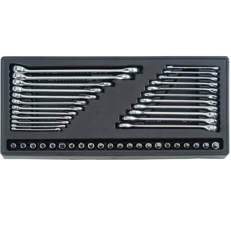 1/4, 3/8 and 1/2 in. Drive Metric and SAE 6 and 12 Point Mechanic's Tool Set 308 pc. I9279