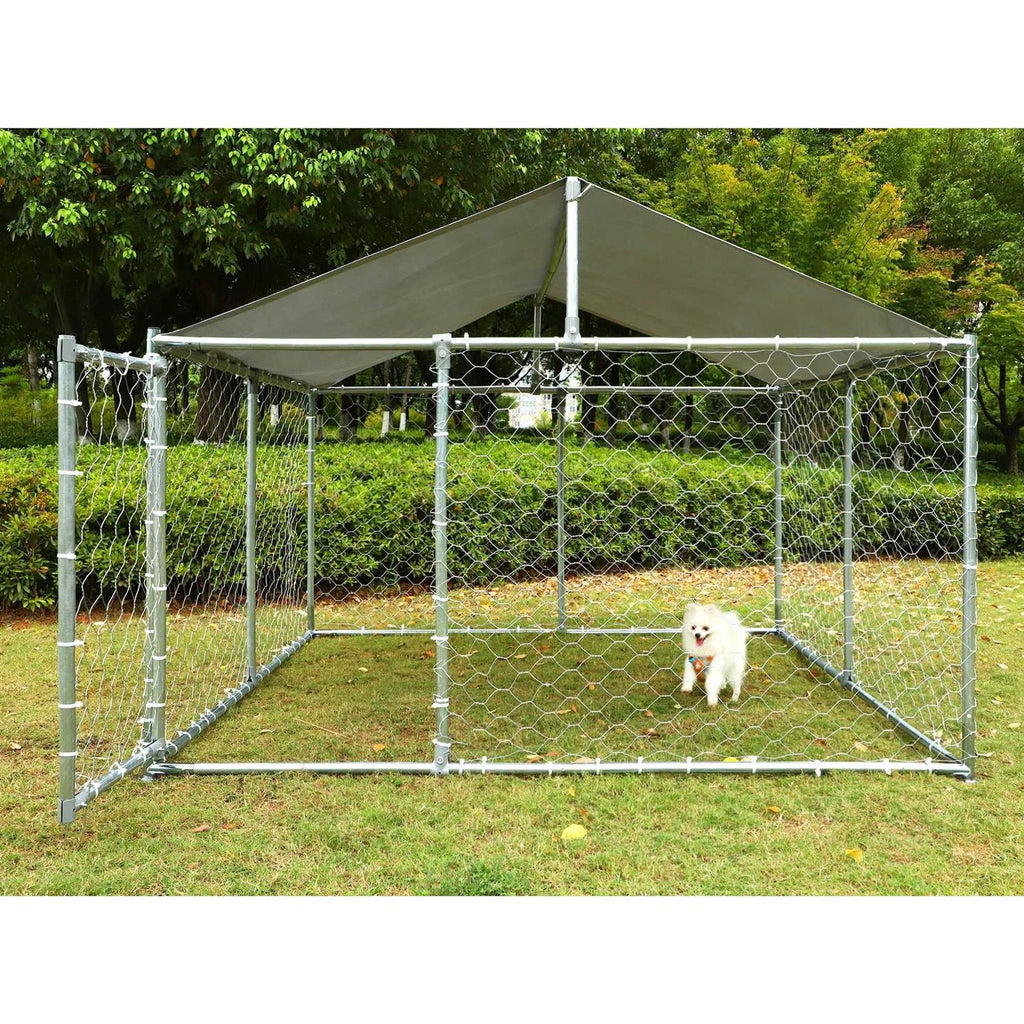 Magic Union Outdoor Dog Kennel,Large Dog Playpen Outdoor Dog Fence for Backyard Dog Run with Waterproof Cover - Pet Supplies online store