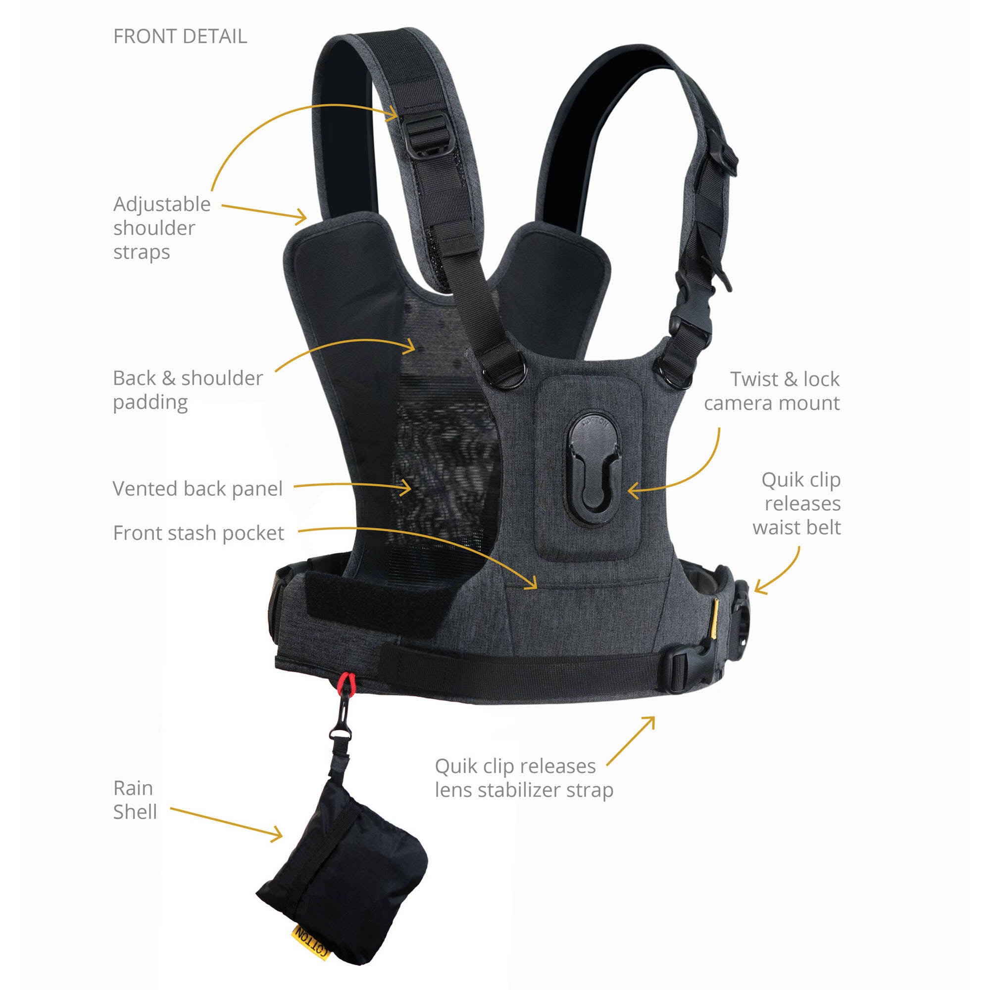 Camera Harness System for One Camera - Grey L36233