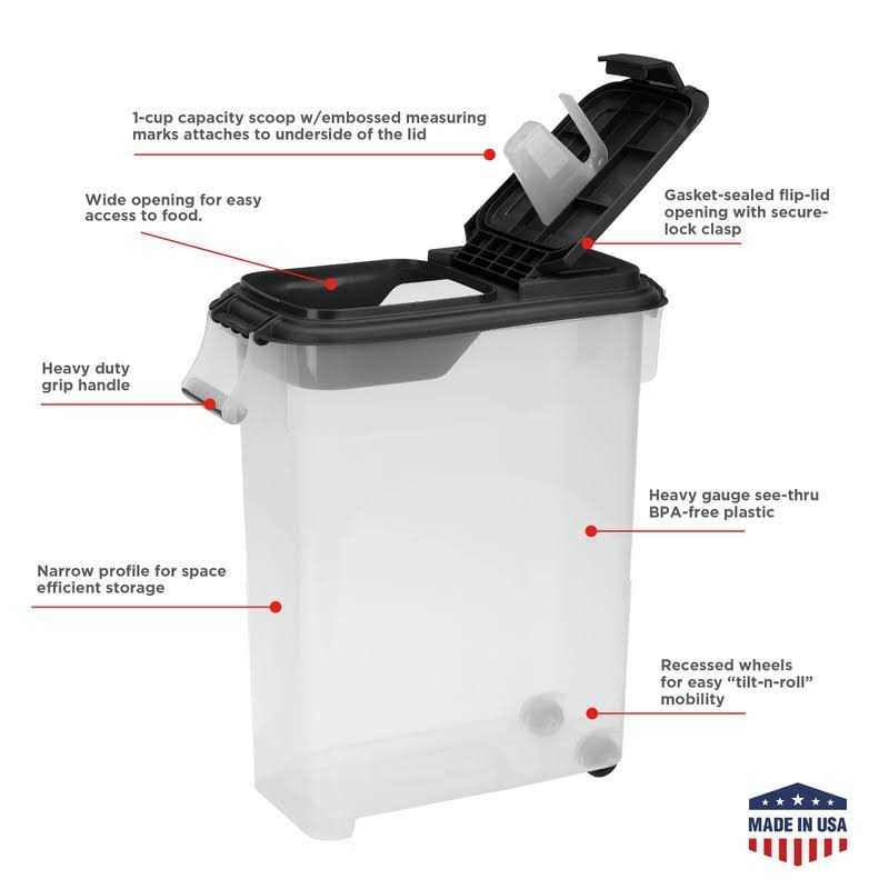 Airtight Pet Food Storage Container 50 LB Capacity Q55777