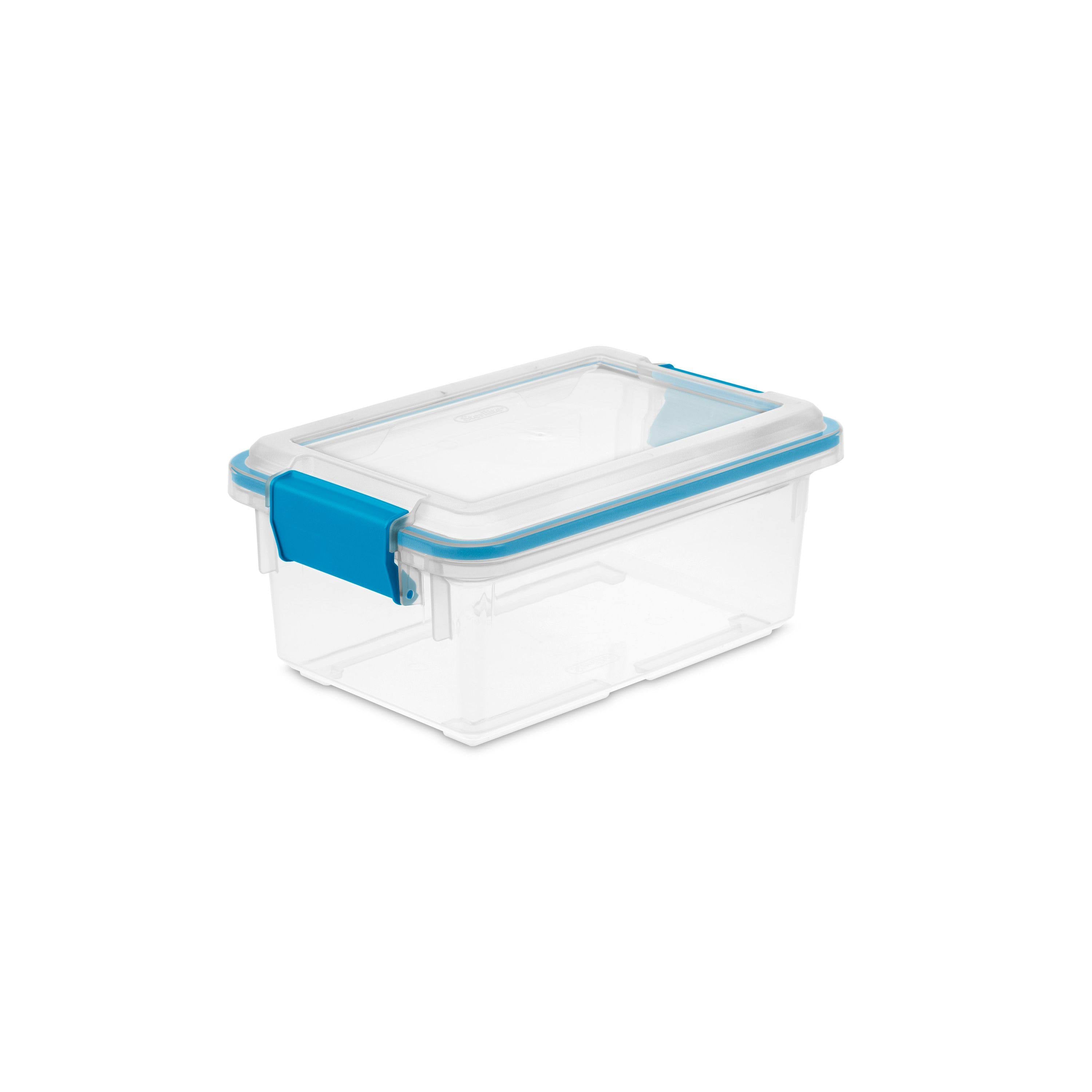 7.5 Quart Clear Plastic Storage Box with Lid and Latches, 6 Pack P25250