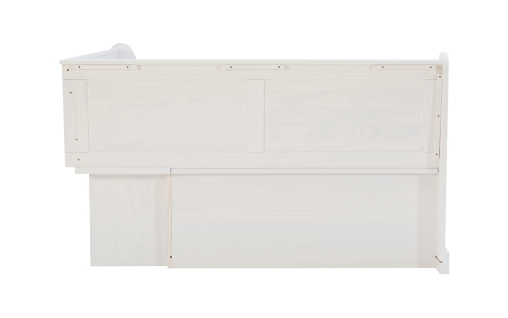 Corner Dining Bench with Storage, Seats 4, White H775