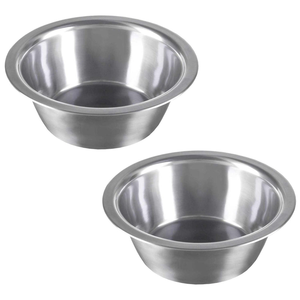 Stainless-Steel Hanging Dog Bowls for Cages and Crates, Set of 2 M224474
