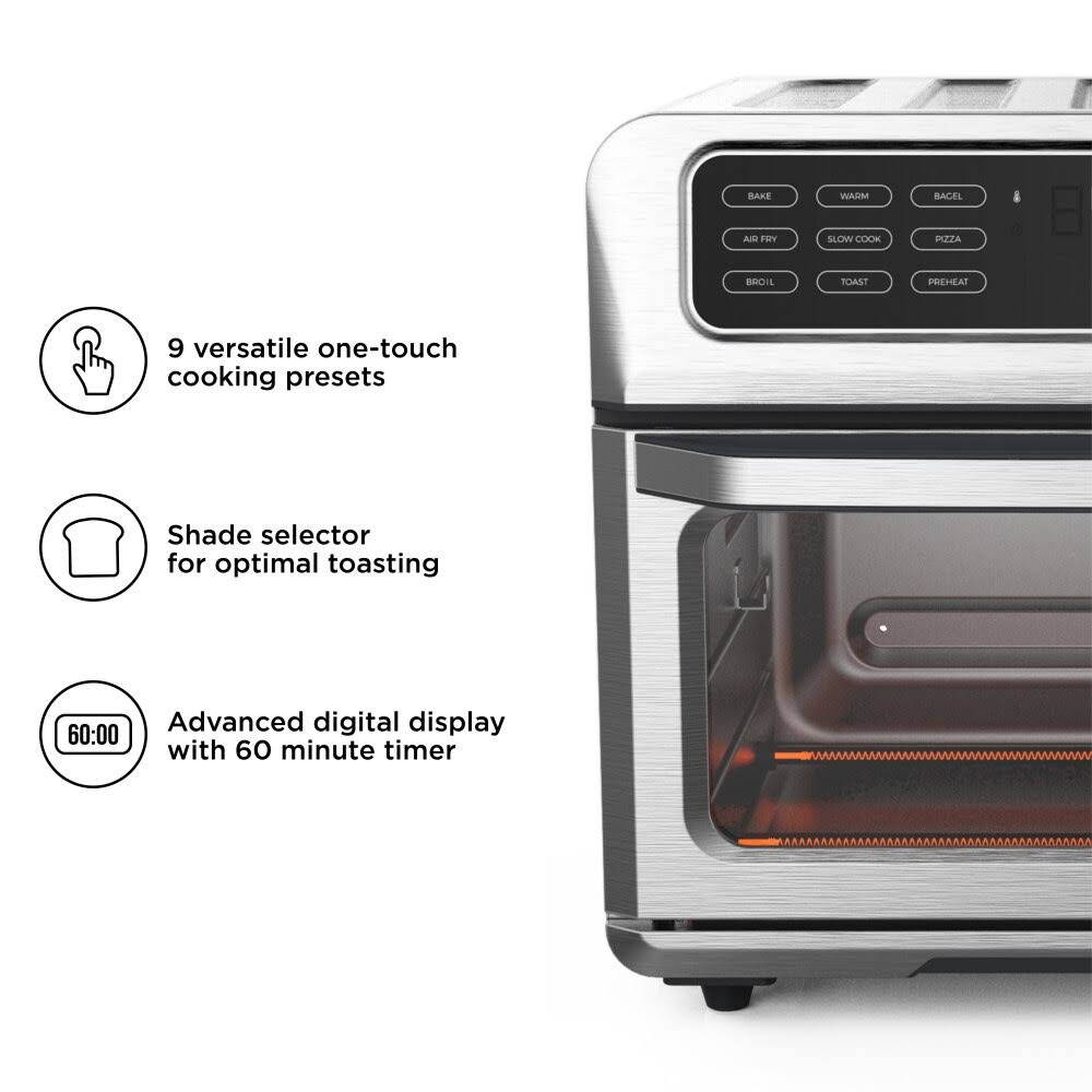 Dual-function Air Fryer + Toaster Oven, Stainless Steel, 20 Liter G918103