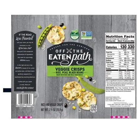 Off The Eaten Path Sea Salt Veggie Crisps, 2.5 oz (Case of 24)