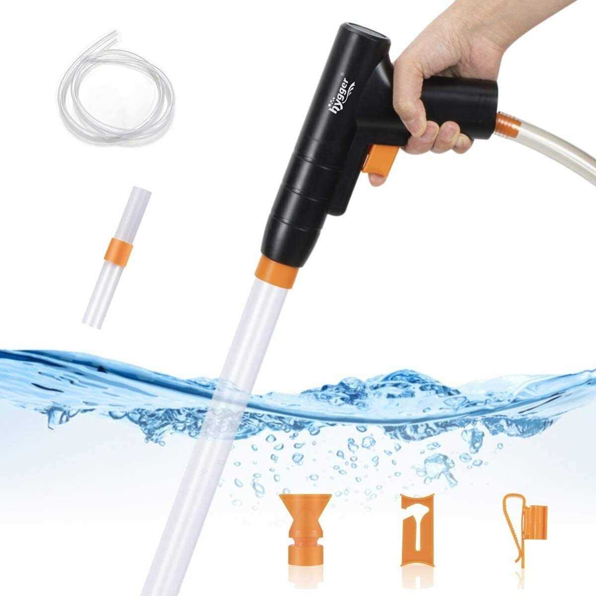 Aquarium Gravel Cleaner with Air-Pressing Button Fish Tank Sand Cleaner Kit U17008