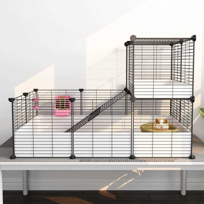 Guinea Pig Cage Indoor Habitat with Waterproof Bottom for Small Pets L3853