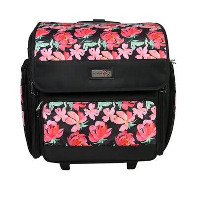 Everything Mary Deluxe Rolling Craft Case, Floral, Size: Standard
