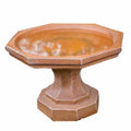 Athena Garden Cast Stone Small Octagon Bird Bath Sandstone