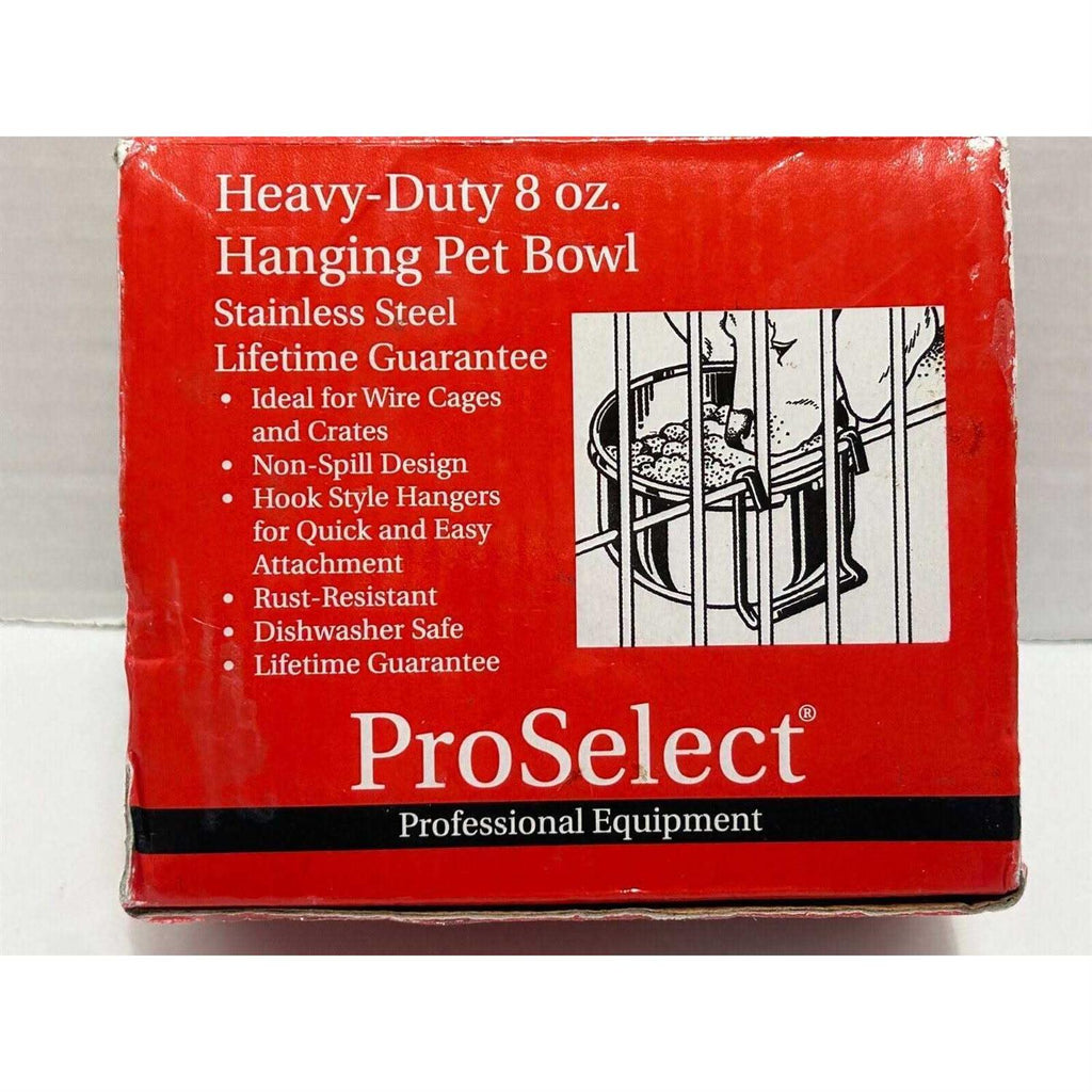 Stainless-Steel Hanging Dog Bowls for Cages and Crates, Set of 2 M224474