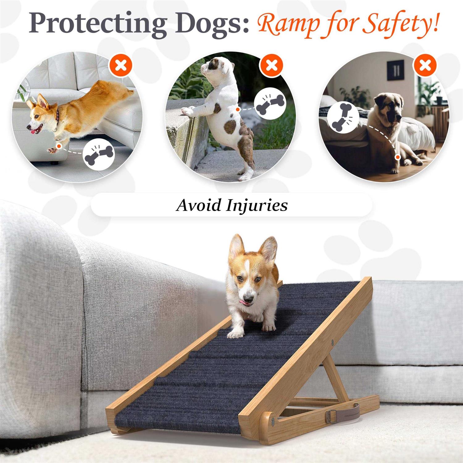 Dog Ramp for Bed Portable for Small to Large Dogs H835