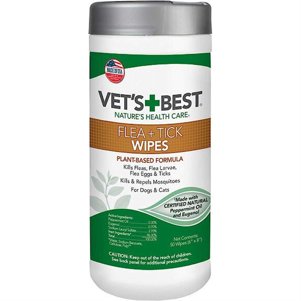 Vet's Best Flea and Tick Wipes for Dogs &amp; Cats - Pet Supplies online store
