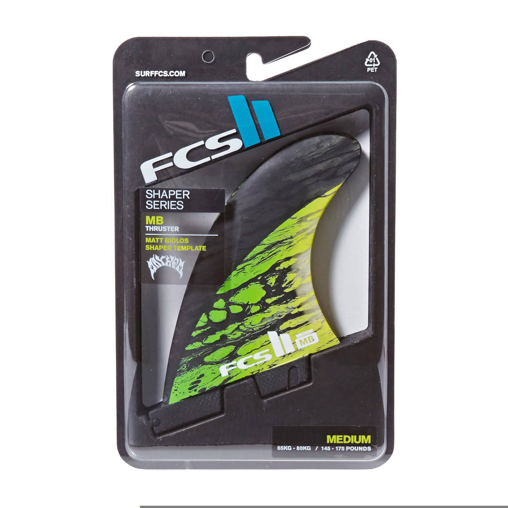 Carbon Tri Fins Medium / Green P7298