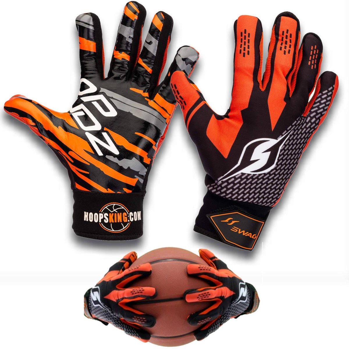 HoopsKing Hoop Handz Anti-Grip Basketball Weighted Training Gloves, Extra Large, 3lbs per Pair, Size: XL