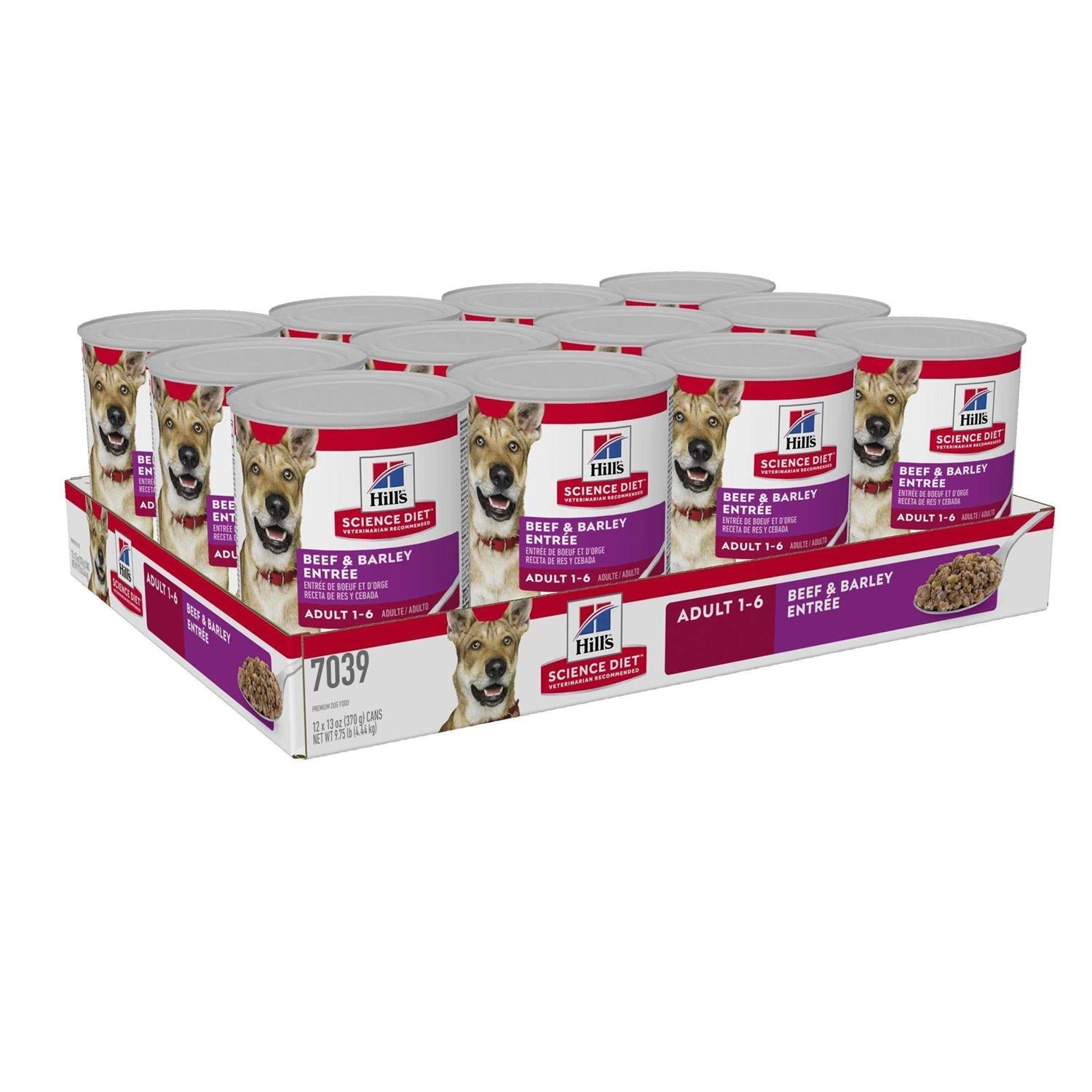 Hill's Science Diet Adult Beef &amp; Barley Entree Dog Food - Pet Supplies online store