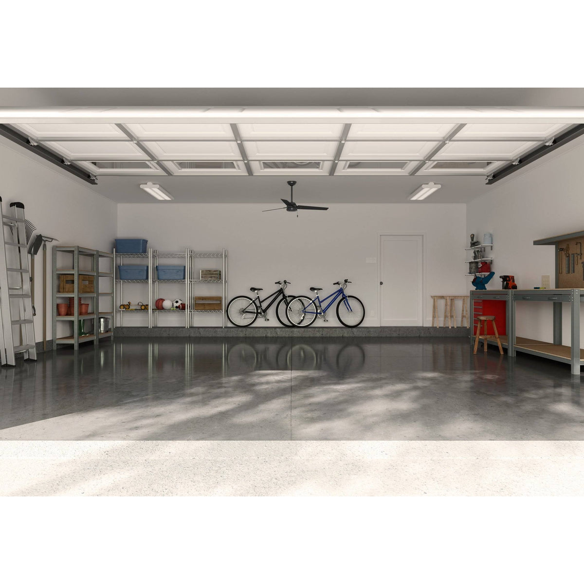 Outdoor Ceiling Fan 44x22, Fresh White U6578
