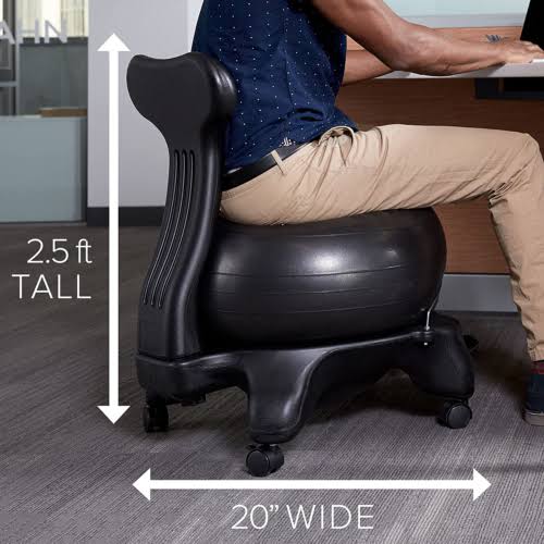 Exercise Ball Chair for Yoga Gym Blue C6657