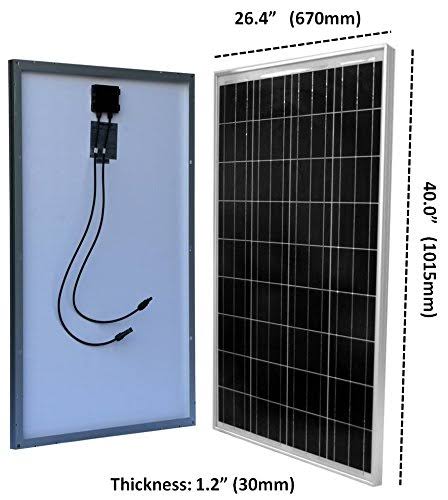 100 Watt Solar Panel Off-Grid RV Boat Kit with Charge Controller S10788