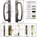 TechnologyLK Sliding Glass Patio Door Handle Kit with Mortise Lock and Keepers, A-Position, Bronze, Keyed