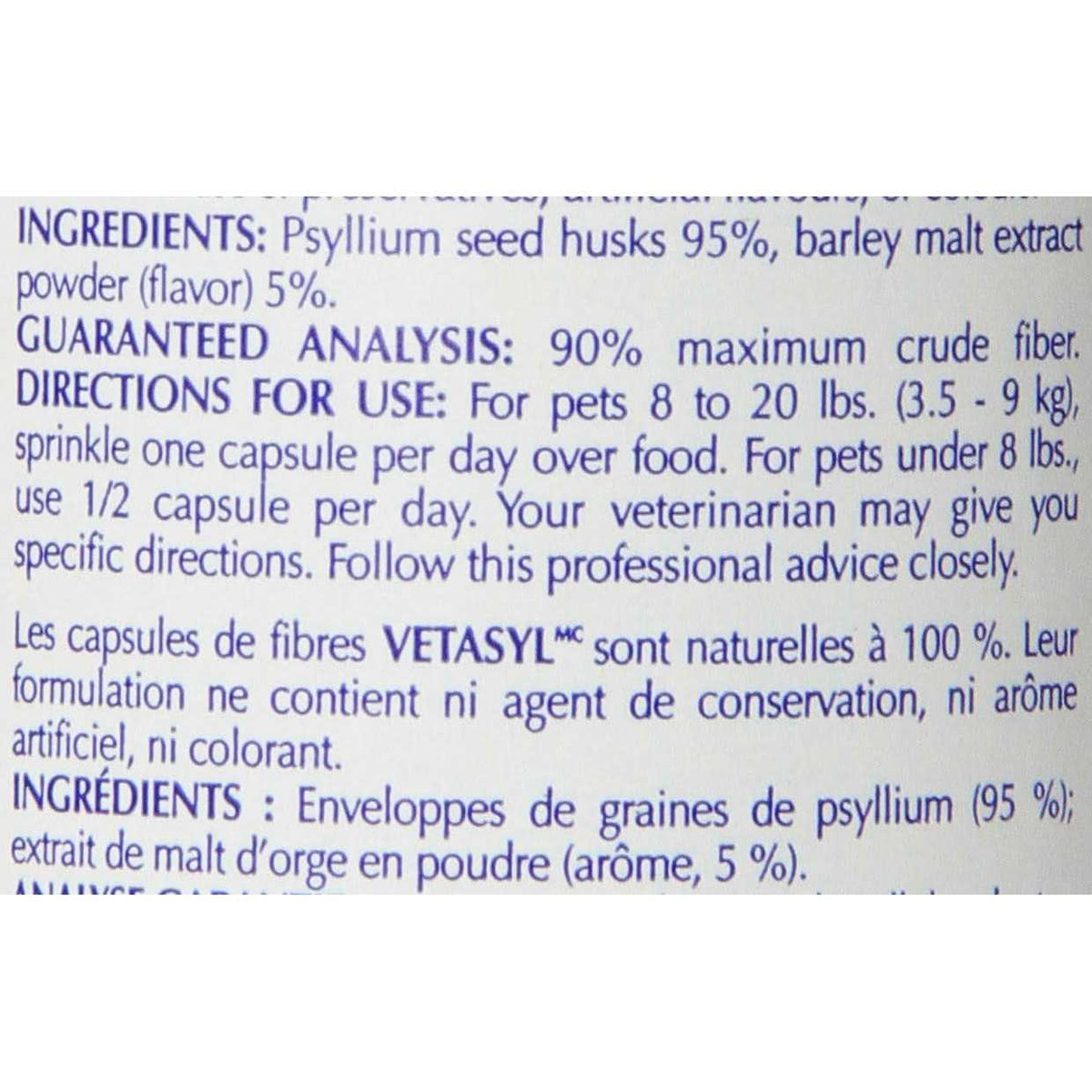 Fiber Capsules for Pets T9554
