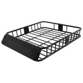 Spec D Tuning RRBK-EXT005BK 43 - 64 in. Cargo Extendable Basket Universal Roof Rack - Black