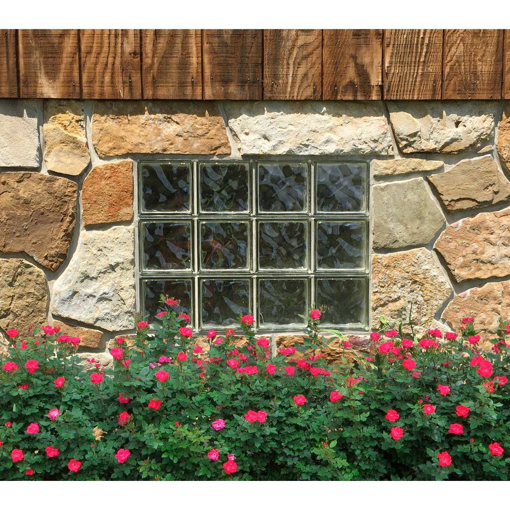 Wave Pattern Glass Block 7.75 in. x 7.75 in. x 3.12 in. (10-Pack) S774032