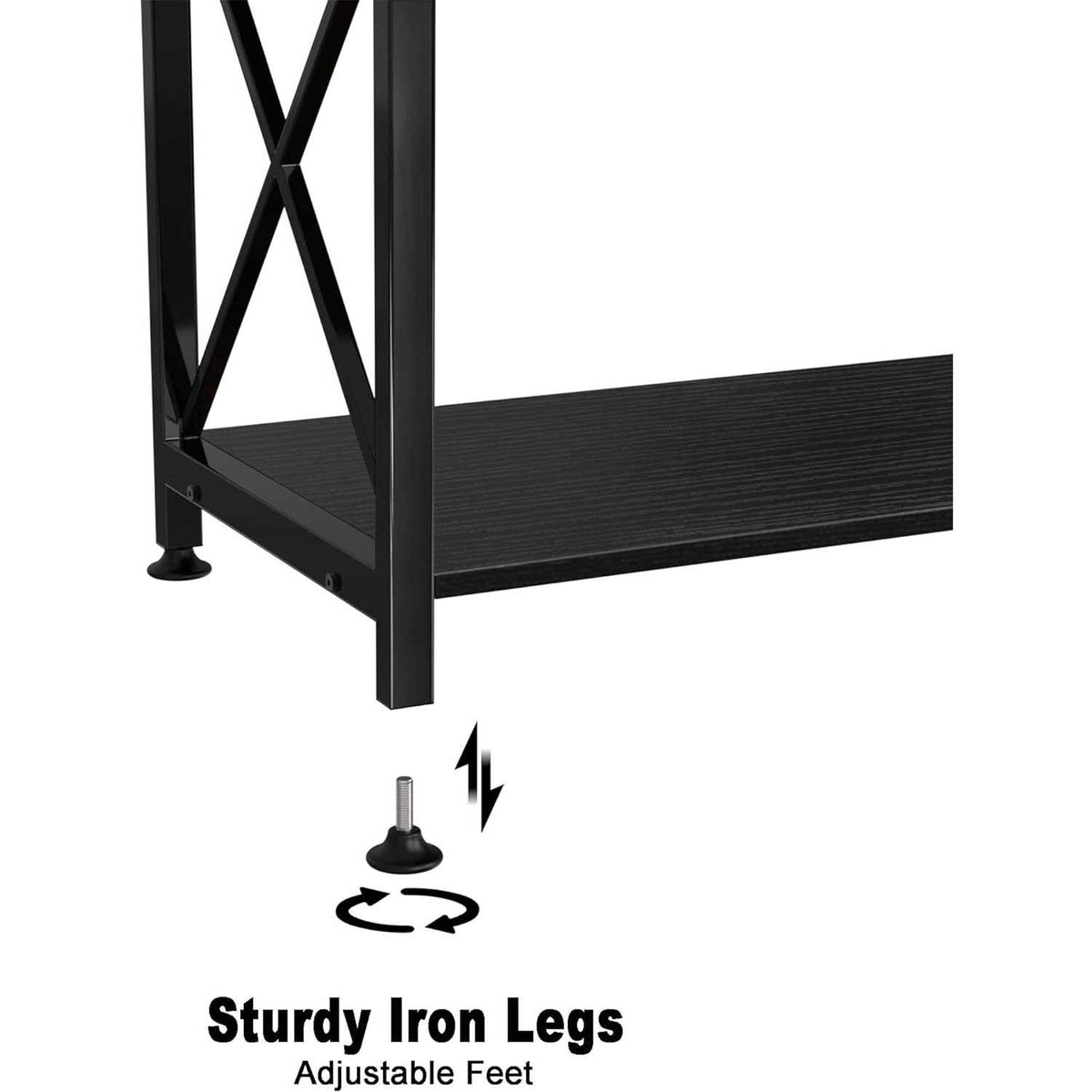 Fish Tank Stand Metal Aquarium Stand for 20 Gallon Long with Storage C373