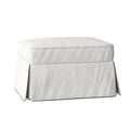 Wayfair Custom Upholstery Wynnfield 32x22 Rectangle Standard Ottoman Body Fabric: Classic Bleach White