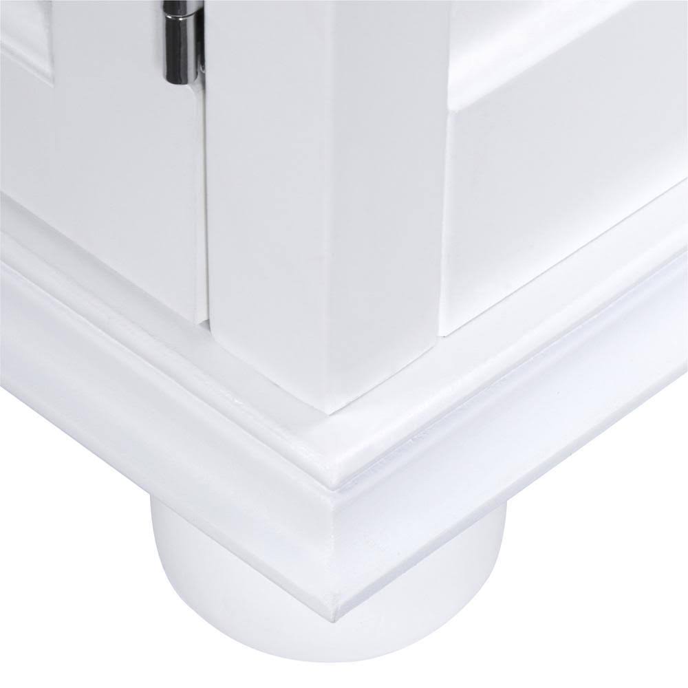 Bathroom Linen Cabinet with Drawer and Shelves White J4356