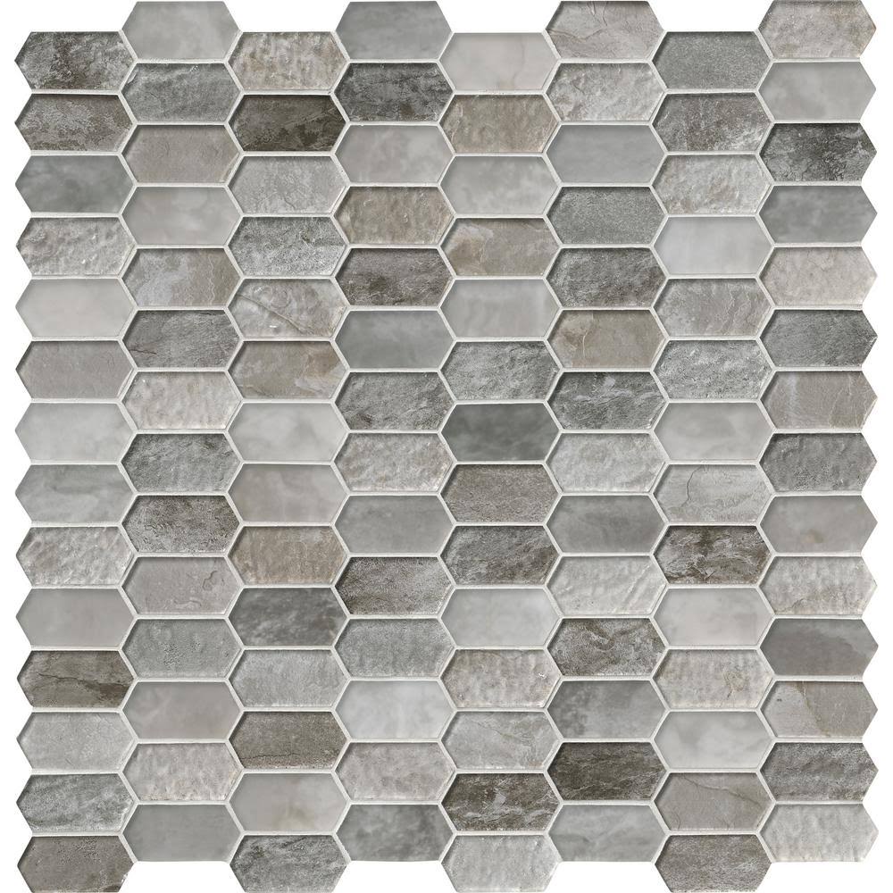 MSI Savoy Picket Pattern 12 in. x 12 in. x 8mm Glass Mesh-Mounted Mosaic Tile (10 Sq. ft. / CASE)