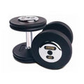 Troy Barbell Pfd-065c Black Troy Pro-Style Cast Dumbbells - Chrome Endplates - 65 lbs. - Sold as Pairs