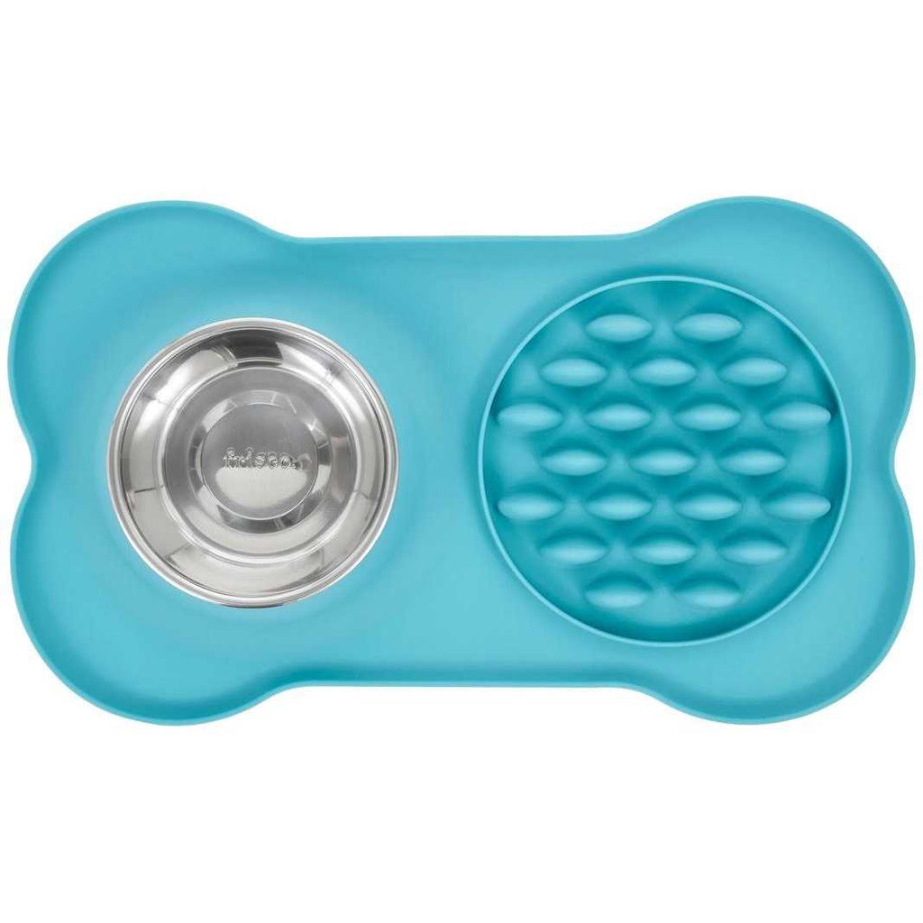 Silicone Slow Feeder Mat with Stainless Steel Bowl H421256