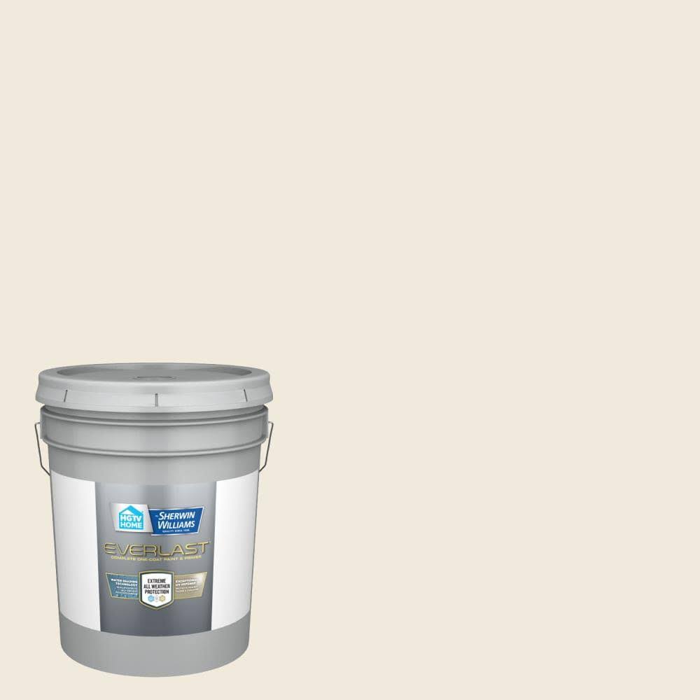 HGTV Home by Sherwin-Williams Everlast Satin Dover White Hgsw4032 Exterior Paint (5-Gallon) | HGSW4032-833040