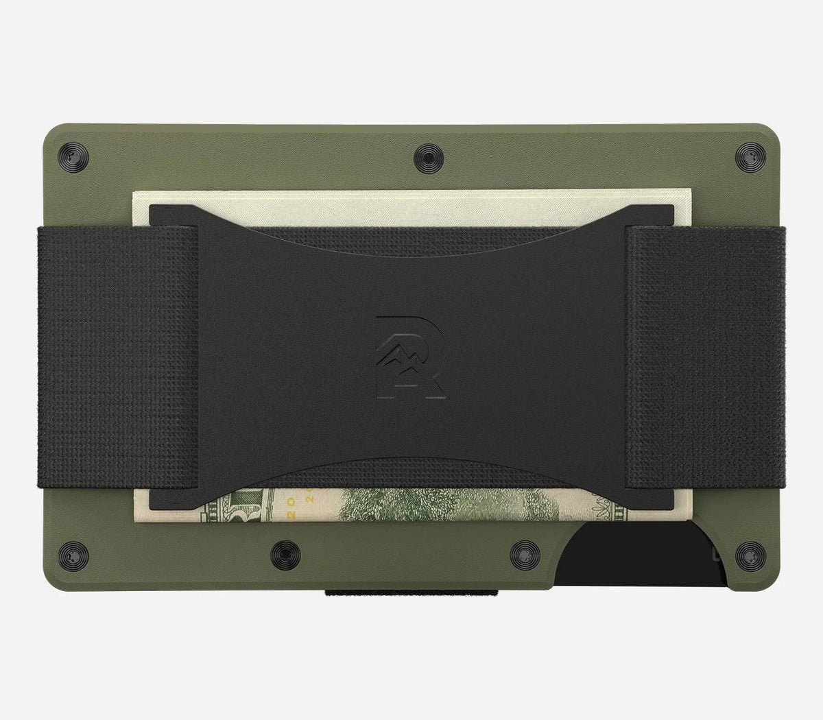 Aluminum Cash Strap Wallet - Matte Olive J912202