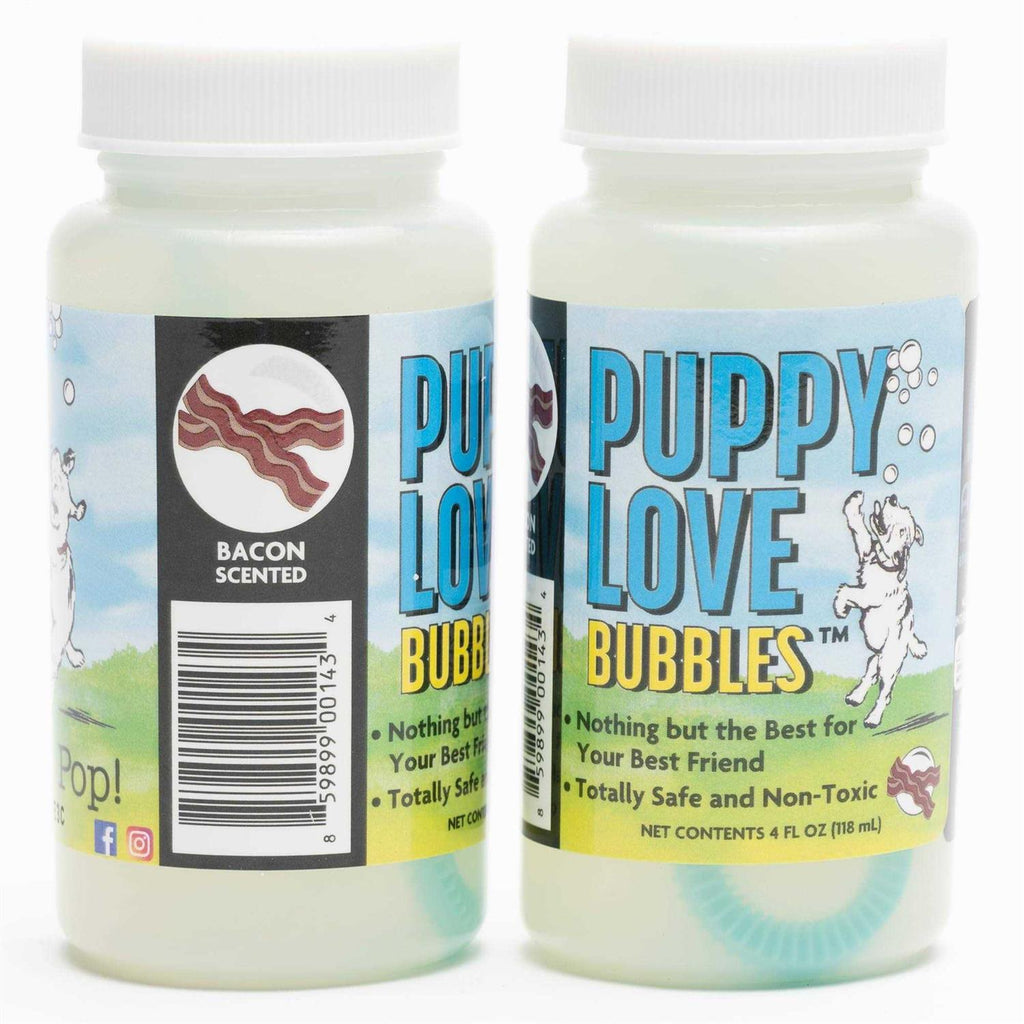 Puppy Love Bubbles Peanut Butter &amp; Bacon Scented Bubbles 4oz. Bottle-2 Pack Combo for Dogs - Pet Supplies online store