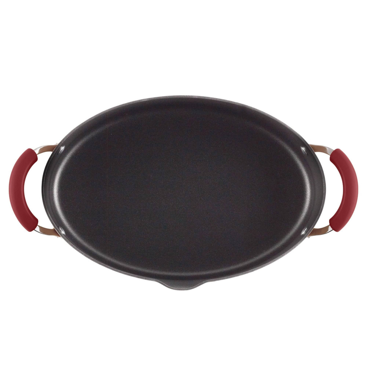 Hard Enamel Nonstick 8-Quart Covered Oval Pasta Pot with Pour Spout J7426