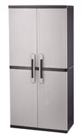 Keter Utility Jumbo Cabinet 34.5-in W x 70.8-in H x 17.5-in D Plastic Freestanding Garage Cabinet in Gray | 248856
