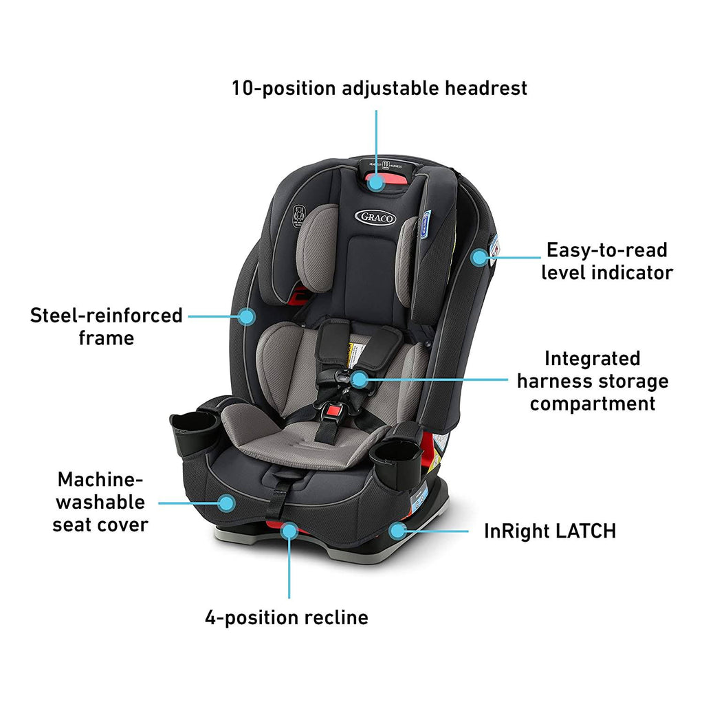 3 in 1 Car Seat, Slim & Comfy Design Saves Space K54208