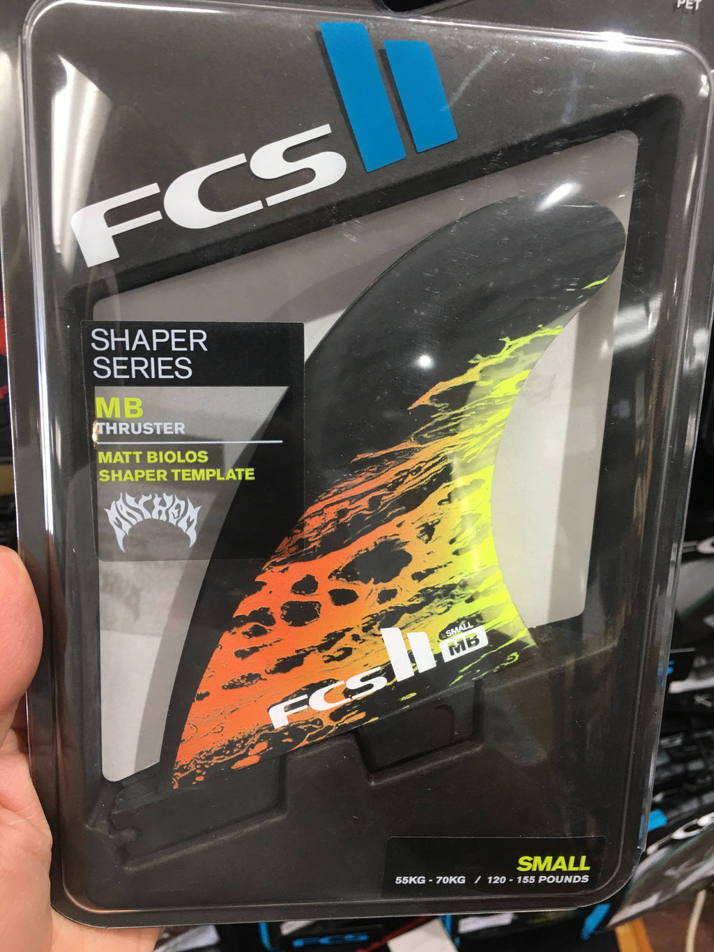 Carbon Tri Fins Medium / Green P7298