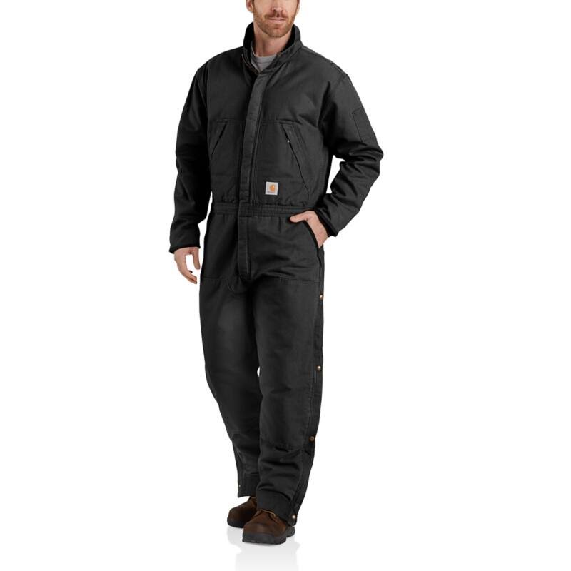 Washed Duck Insulated Coverall Brown Large D1095